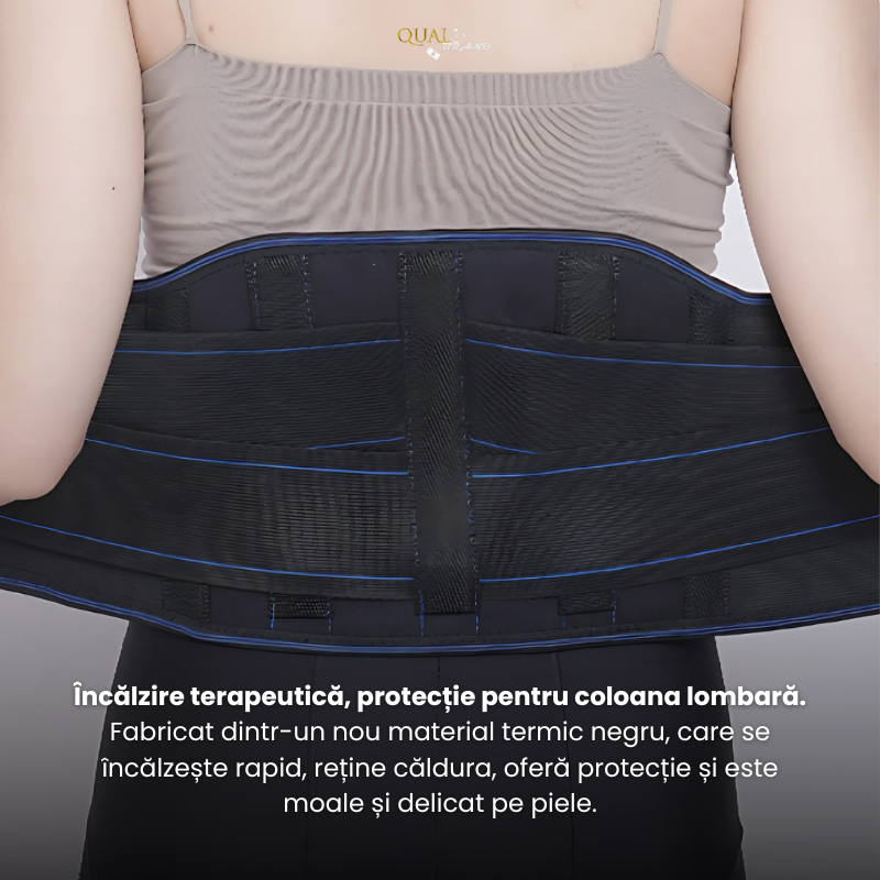 Centura Magnetica, 24 Magneti Inclusi, Tije Metalice Pentru Sustinere, Pentru Durerile de Spate, Suport Optim