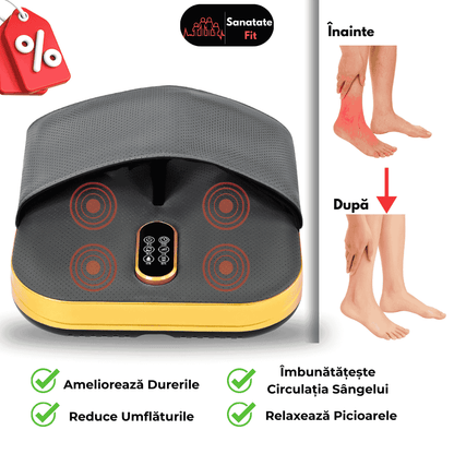 Aparat de Masaj Picioare cu Framantare, Presiune si Caldura, Intensitate Reglabila