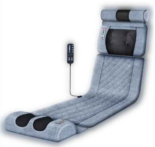 Saltea Masaj Complet Shiatsu, Set cu Aparat Masaj Picioare, Perna Lombara, pentru Ameliorarea Durerilor de Spate și Picioare