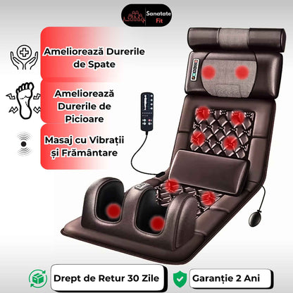 Saltea de Masaj Complet Shiatsu, Set cu Aparat de Masaj pentru Picioare, Pentru Dureri de Picioare si Spate