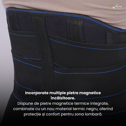 Centura Magnetica, 24 Magneti Inclusi, Tije Metalice Pentru Sustinere, Pentru Durerile de Spate, Suport Optim