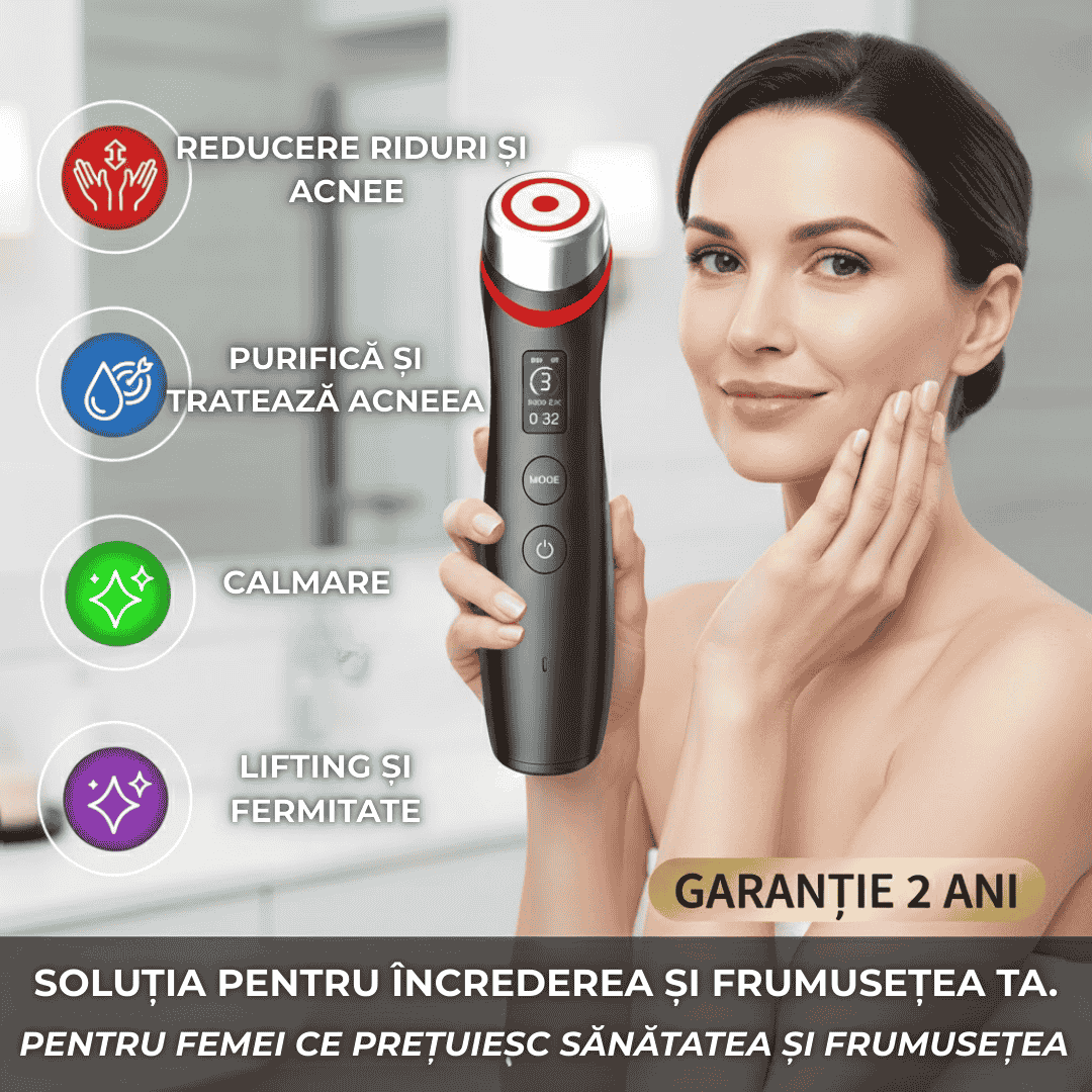 Aparat de Masaj Facial 6 in 1, Tratament Facial Acasa