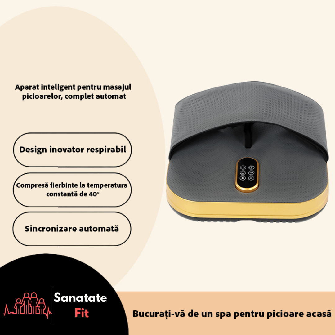 Aparat de Masaj Picioare cu Framantare, Presiune si Caldura, Intensitate Reglabila