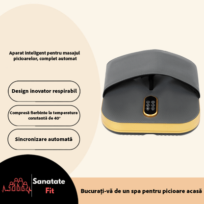 Aparat de Masaj Picioare cu Framantare, Presiune si Caldura, Intensitate Reglabila