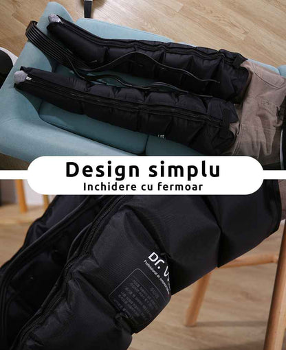 Aparat Masajul Picioarelor cu Presopunctura, Tip Cizme, Pentru Drenaj Limfatic, Masaj Pneumatic, Unitate de Control, Putere Nominala 36W, Masaj de Relaxare a Muschilor si Articulatiilor