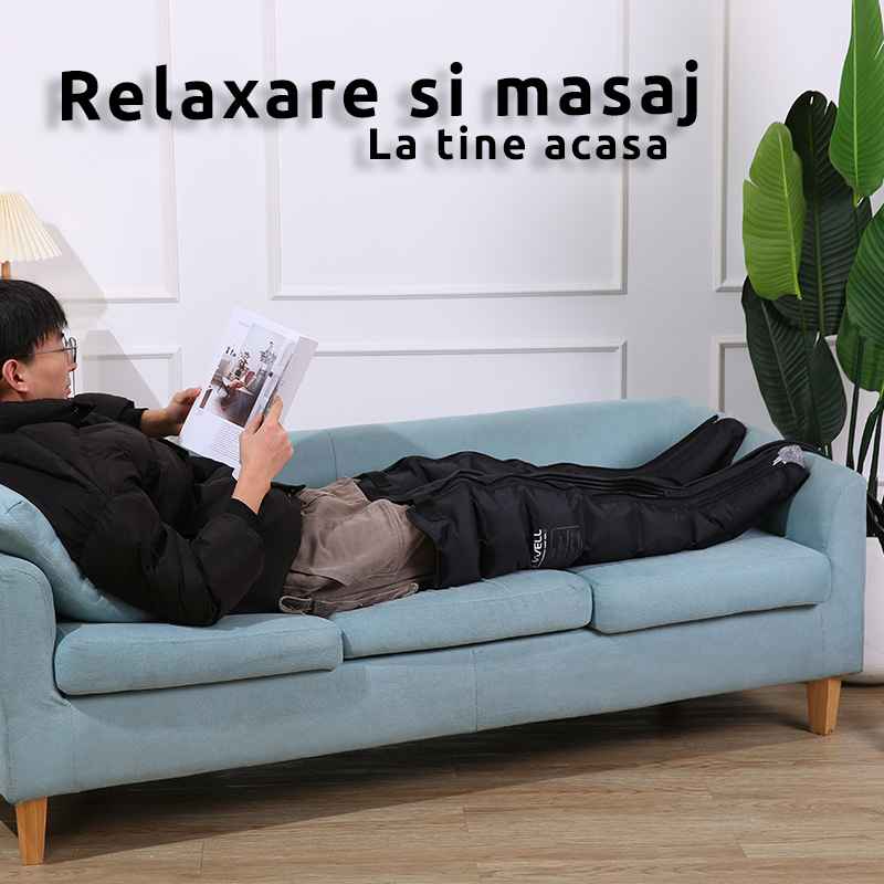 Aparat Masajul Picioarelor cu Presopunctura, Tip Cizme, Pentru Drenaj Limfatic, Masaj Pneumatic, Unitate de Control, Putere Nominala 36W, Masaj de Relaxare a Muschilor si Articulatiilor