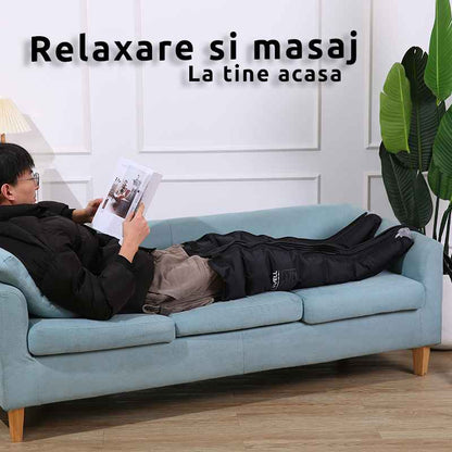 Aparat Masajul Picioarelor cu Presopunctura, Tip Cizme, Pentru Drenaj Limfatic, Masaj Pneumatic, Unitate de Control, Putere Nominala 36W, Masaj de Relaxare a Muschilor si Articulatiilor